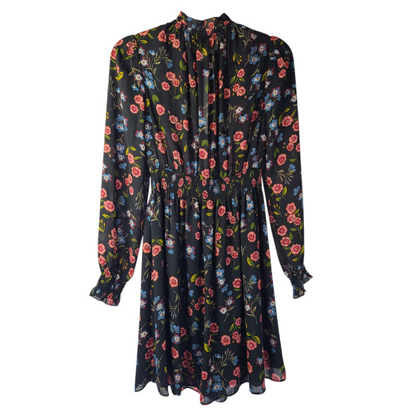 Kate Spade New York Meadow Smock Waist Floral Mini Dress Size XS - Picture 6 of 8
